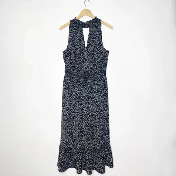 Michael Kors Cheetah-Print Smocked-Neck Sleeveless Dress Size XL NWT - Picture 6 of 7